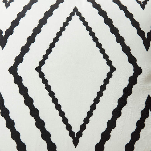 Set of 2 White Pillow Covers, 20 x 20 inches, Boho Aztec Polyester Blend Decorative Throw Pillow Covers