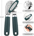 Can Opener Manual with Magnet and Sharp Blade Smooth Edge, Handheld Openers with Big Effort-Saving Knob, Can Opener with Multifunctional Bottles Opener, Green by Beneno