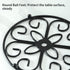 Heart Trivets - Set of 2, 8 Inch Round Black Heat-Resistant Metal Teapot Trivet for Kitchen and Dining