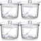 Patelai Sugar Bowl Set (4 Pieces) - Acrylic Clear Sugar Bowl with Lid and Salt Spoon for Spices and Condiments