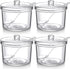 Patelai Sugar Bowl Set (4 Pieces) - Acrylic Clear Sugar Bowl with Lid and Salt Spoon for Spices and Condiments