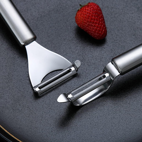 Kyraton Y Shaped and I Shaped Potato Vegetable and Fruit Peelers, Quality Stainless Steel, Set of 2