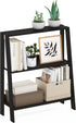 Furinno Ladder Book Shelf, 3-Tier Ladder Shelf, Open Design Bookshelf, Display Storage