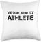 Virtual Reality Athlete Throw Pillow, 18x18, Multicolor Design