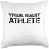 Virtual Reality Athlete Throw Pillow, 18x18, Multicolor Design
