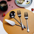 HOMQUEN Black 10-Piece Serving Flatware Set - Stainless Steel Utensils Include Slotted Spoon, Serving Fork & Ladle