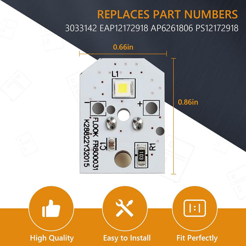 WR55X11132 Refrigerator LED Light Replacement Part by Gattaidar Compatible with GE Refrigerator WR55X26486 WR55X30602 WR55X25754 AP6261806 PS12172918