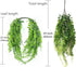 Artificial Hanging Vine - Weeping Willow Plastic Plants, Faux Ivy Garland for Indoor Outdoor Decor (4 Pcs)