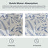 Set 6 of Floral Blue and White Coasters with Holder, Absorbent Ceramic Drink Coasters with Cork Backing for Table