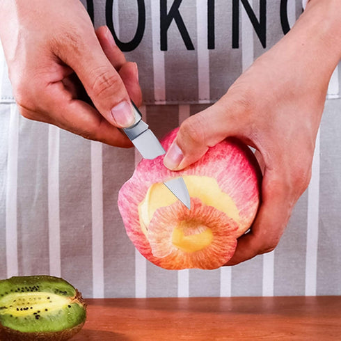 Paring Knife, All Steel Foldable Fruit Knife, Small and Easy to Carry, 3 Pieces for Vegetables and Fruits