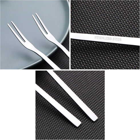 16-Piece Small Stainless Steel 2-Tines Forks, Fruit Forks Set