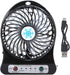 CCYLEZ Mini Table Fan - 3 Speed Adjustable USB Rechargeable Fan for Baby Bed, Car Seats, Summer Gift (Black)