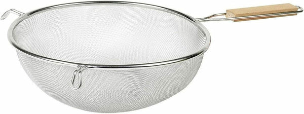 Imusa IMU-71193 6" Stainless Steel Strainer With Wood Handle, 6"/16CM