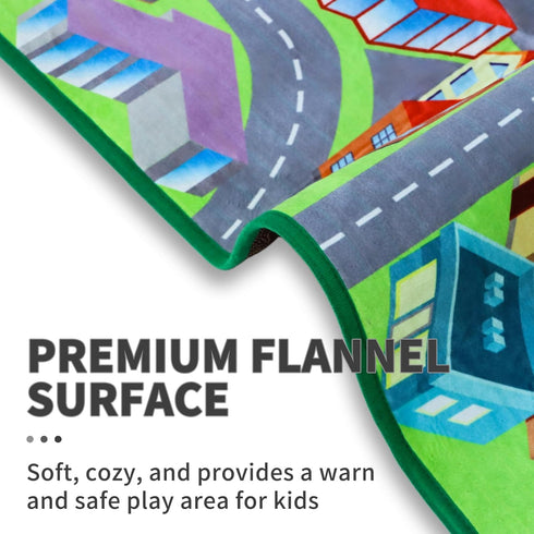 JinKune 48'' 72' Large Kids Carpet Play Mat Rug for Playroom, x Car Rugs Mat for Kids Toy Cars, City Life with Road