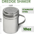 Stainless Steel Versatile Dredge Shaker Set of 2, 10 Oz. Each, Salt, Sugar