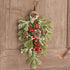 BESTOYARD Artificial 21.7in Christmas Teardrop Swag, Pine and Pinecone Door Decoration for Holiday Decor