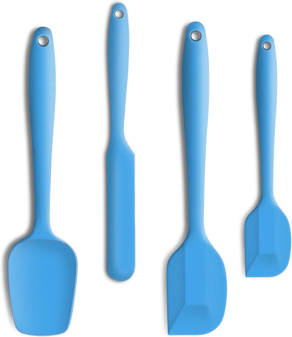 4 Piece Silicone Spatula Set, Flexible Heat Resistant Non-scratch Rubber Spatulas with Stainless Steel Core