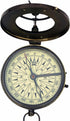 Vintage Navigational Compass, Functional Tool, Nautical Sundial Compass, Round Brass Finish