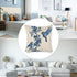 Chinoiserie Pillow Cover Blue Cherry Blossom and Birds Cotton Linen Decorative Throw Pillow Case Cushion Cover for