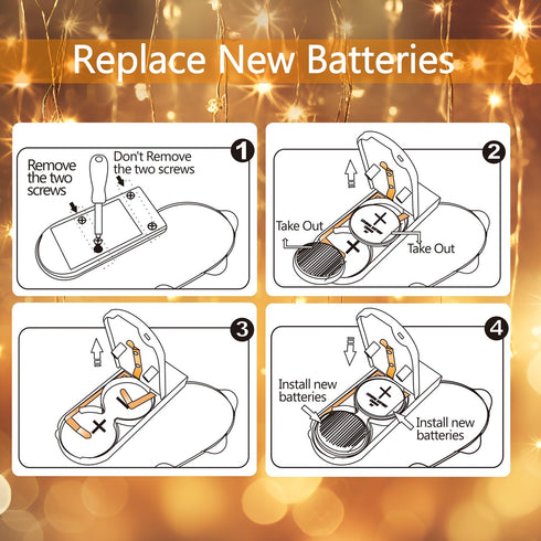 6 Pack 2PCS 6.5ft 20LED Fairy Lights Battery Operated with Timer Remote Warm White Twinkle Lights Waterproof Silver