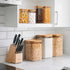 3.6 Set 2, ComSaf Qt Glass Food Storage Containers of Large Storage Containers with Lids, Square Glass Jars with Lids