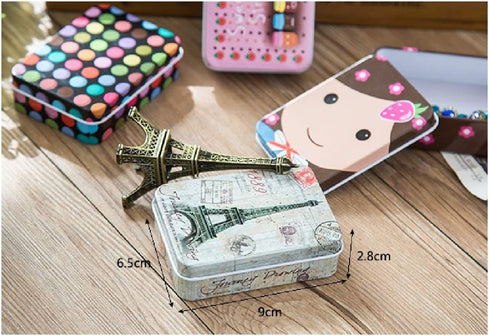 5 Pack Metal Tins Box Containers - Mini Portable Small Tins with Lids, Rectangular Case for Candies, Pills, Jewelry