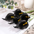 Duovlo 20pcs Calla Lily Bridal Wedding Bouquet, Real Touch Artificial Flower Home Party Decor (Black)