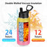 Insulated Water Bottle With Straw, 32 oz Vacuum Stainless Steel Flask with 2 Lids & Straws, Metal for Gym Travel