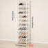 Hockmez 10-Tier 20-25 Closet Tall Shoe Rack, Adjustable Pairs Shoe Shelf Storage Organizer for Entryway Hallway