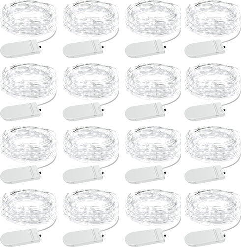 Olafus 16 Pack Fairy Lights Battery Operated, IP68 Waterproof Mini String Light,