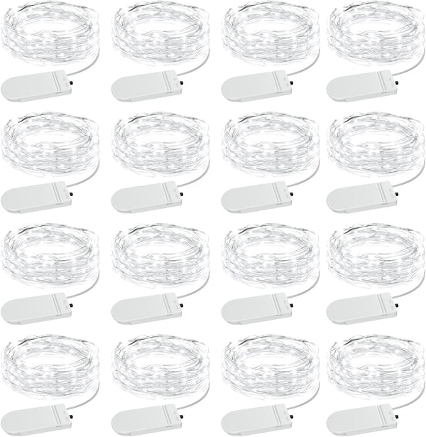Olafus 16 Pack Fairy Lights Battery Operated, IP68 Waterproof Mini String Light,