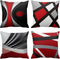 Emvency Set of 4 Throw Pillow Covers, Modern Abstract Red Stripes, 16x16 Inches, Home Decor