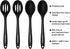 Silicone Cooking Spoon, Nonstick Kitchen Spoons for Cooking, Slotted and Solid Serving Spoon Heat Resistant, Silicone Mixing Spoons Basting Spoon Stirring Spoon for Nonstick Cookware 4 Pack