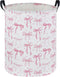 DDBASKET Girls Laundry Basket Pink Hamper for Nursery Bowkont Hamper Cute Kids Storage