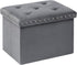 PINPLUS Storage Ottoman with Benches Foot Rest Stool, Folding Velvet Shoes Chest