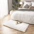 Ashler Faux Fur Rug, Ultra Soft 2.2 x 4 Feet Rectangle, White Fuzzy Shaggy Area Rug for Bedroom, Kids Room, Living Room