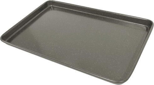 casaWare 15 x 10 x 1-Inch Ultimate Series Commercial Weight Ceramic Non-Stick Coating Cookie/Jelly Roll Pan (Silver Granite) by casaWare