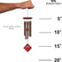 Woodstock Wind Chimes of Mars, 17" Bronze Small Light Sound Wind Chime Décor for Outdoor Garden