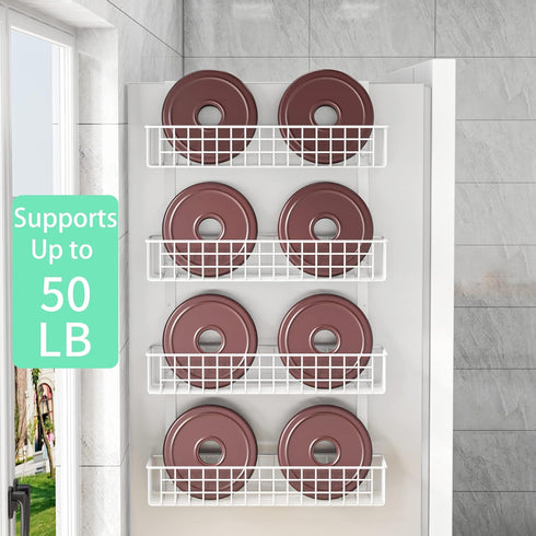 4 Tier Magnetic Spice Rack | Strongly Magnetic Spice Shelf with Utility Hooks | Refrigerator Spice Storage | Kitchen