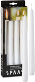 SPAAS 4 Pack White Taper Candles - 10 Inch Scent-Free Premium Wax Candle Sticks, 8 Hour Burn for Home Decoration
