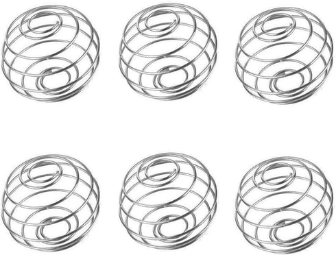304 Stainless Steel Replacement Shaker Ball - Wire Whisk Mixer for Shaker Bottle, 6 Pack