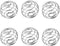 304 Stainless Steel Replacement Shaker Ball - Wire Whisk Mixer for Shaker Bottle, 6 Pack