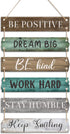 6 Pieces Rustic Wall Hanging Plaque Sign, Inspirational Wall Art, Farmhouse Wooden Door Signs with Motivational Quotes