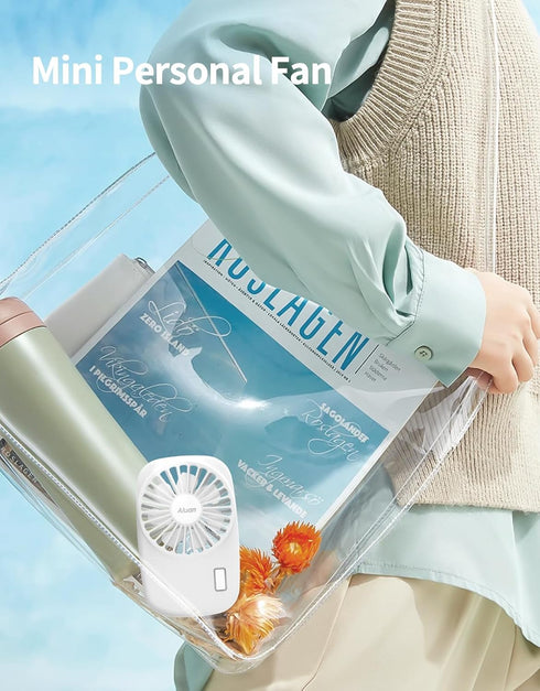 Aluan Handheld Fan Mini Powerful Personal Portable Fan Speed Adjustable USB Rechargeable for Kids, Home