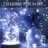 Twinkle Fairy Lights Battery Powered 20 LED on 7.2feet Silvery Copper Wire for DIY Wedding Party Decor (Cool White)