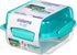 Sistema 1.24L Lunch Stack Square to Go, Assorted Colours, Polypropylene, 1.24 Litre