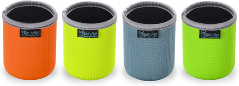 Beautyflier Pack 4 (7.5oz) of Anti-Slip Embossed Neoprene Bottle Insulator Sleeve Thick Collapsible Drink Can Sleeve