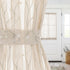 jinchan Sheer Door Curtain, Floral Embroidered Semi-Sheer Voile, Light Filtering Drape Rod Pocket 1 Panel W55 x L40