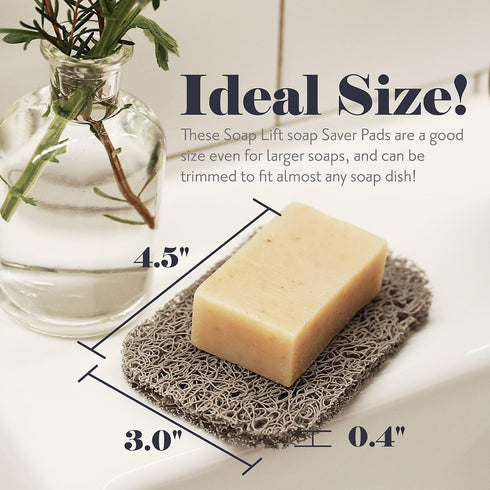 myHomeBody Soap Saver, Set of 6 – 3 Beige, 3 Gray, Efficient Draining Bar Holder for Shower, Lifting Pads for Dish