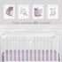 Sweet Jojo Designs Lavender Purple Boho Shabby Chic Floral Girl Wall Art Prints Room Decor Baby Nursery Kids Lilac Off